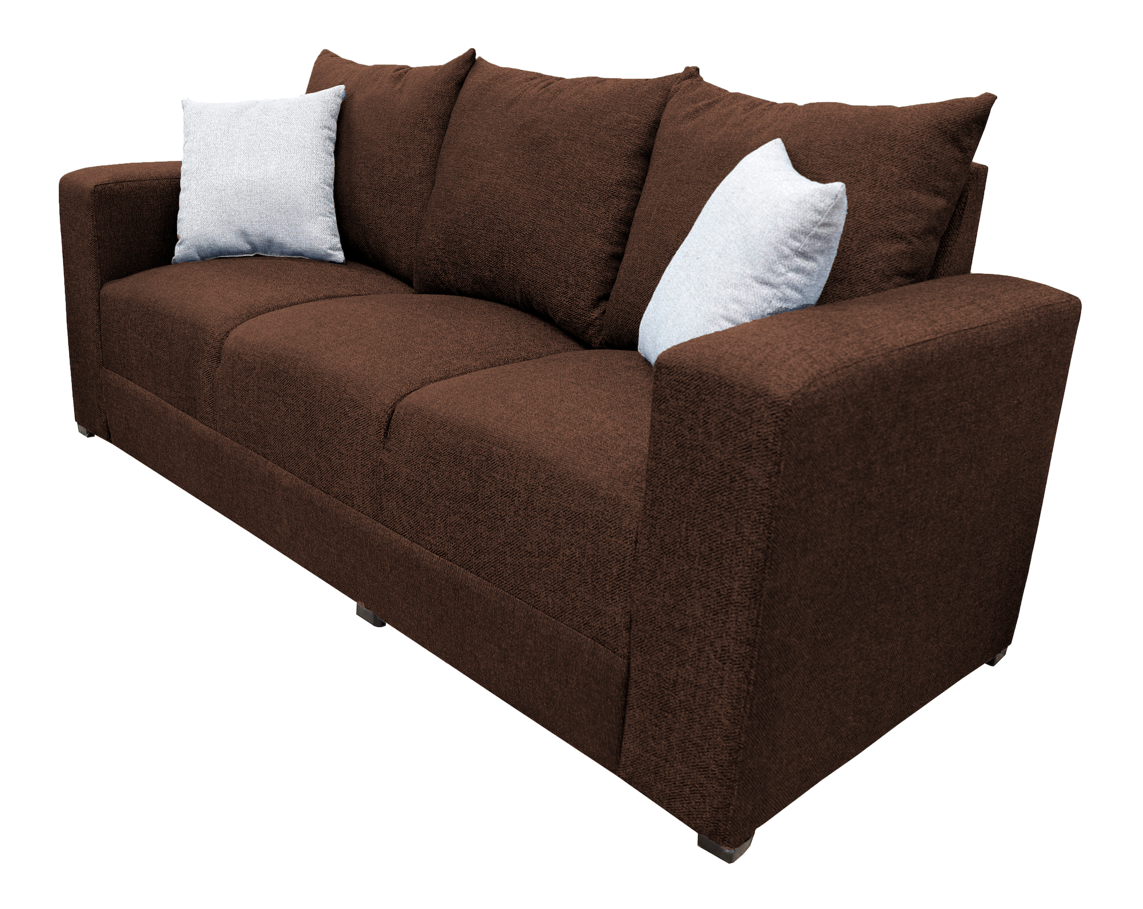 Sofa El Bazar Store Miami Lino Chocolate 3 Plazas, Modular, Moderno, Sala