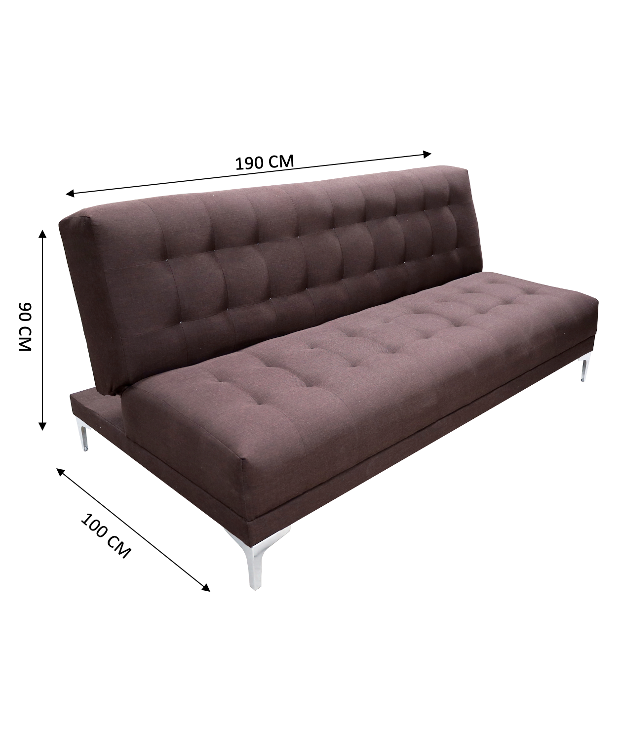 Sofa cama Verso Chocolate - Matrimonial Futon 3 posiciones, El Bazar Store