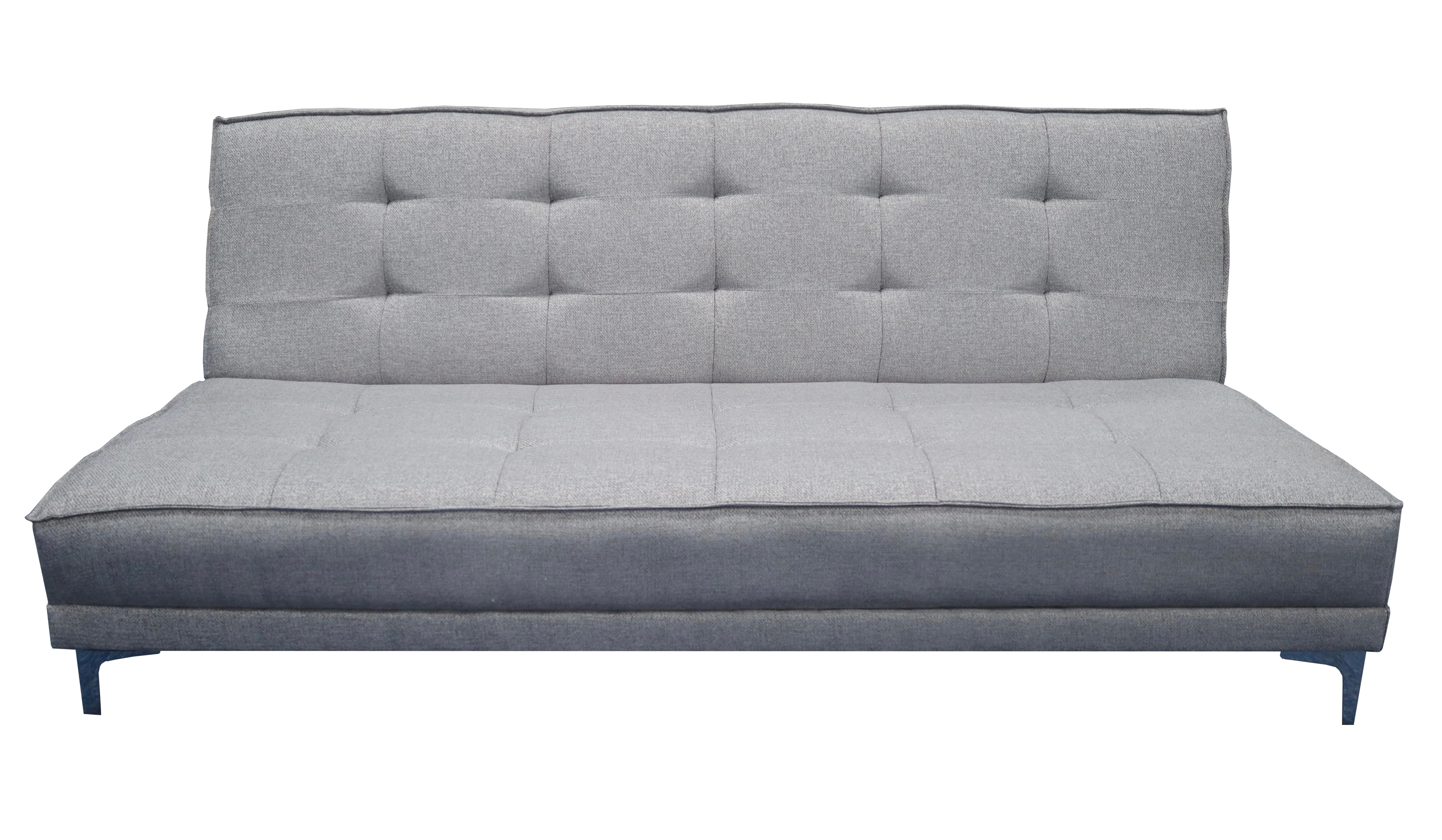 Sofa cama Zeus Lino Plata- Matrimonial Futon 3 posiciones, El Bazar Store