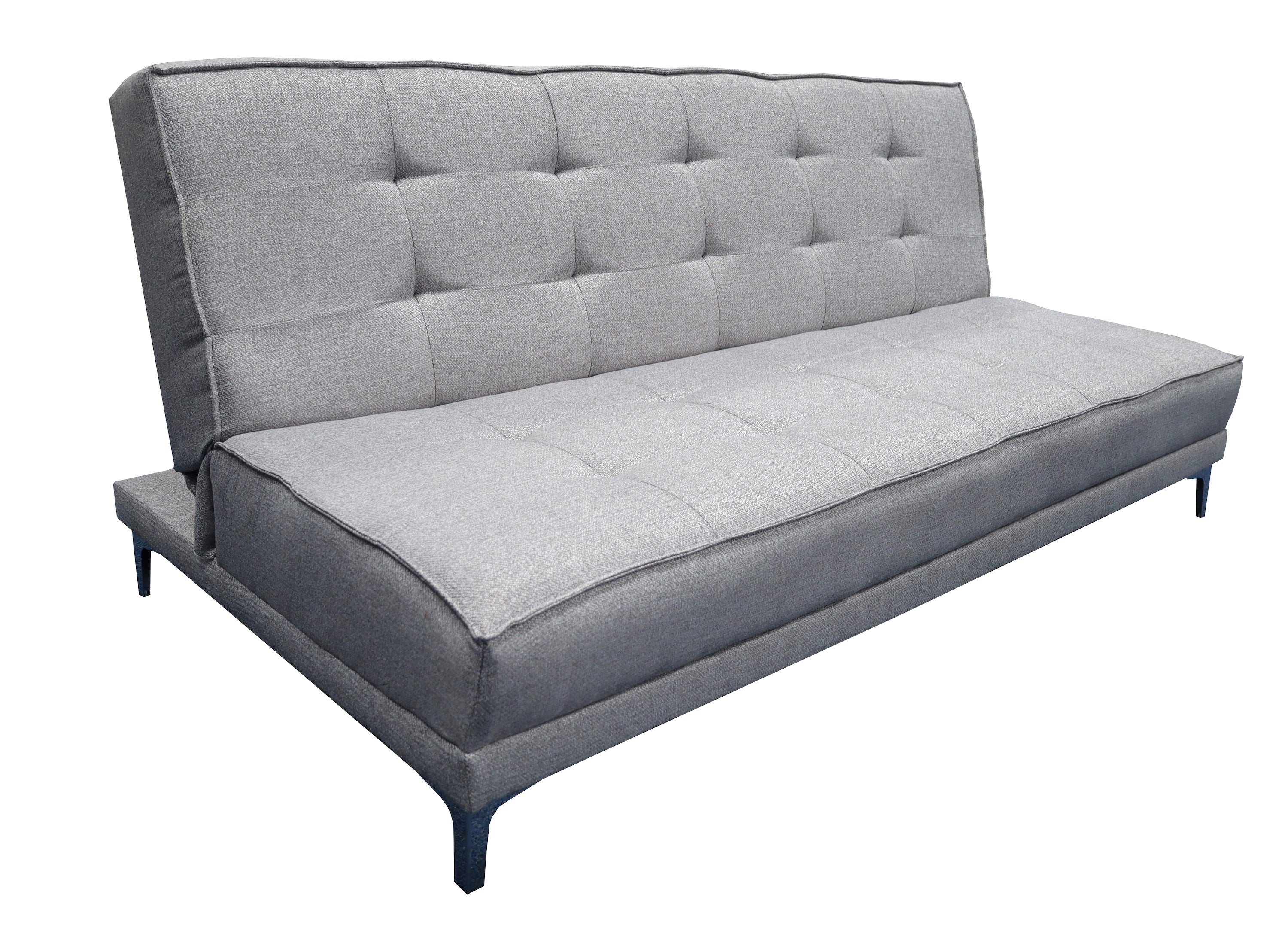 Sofa cama Zeus Lino Plata- Matrimonial Futon 3 posiciones, El Bazar Store