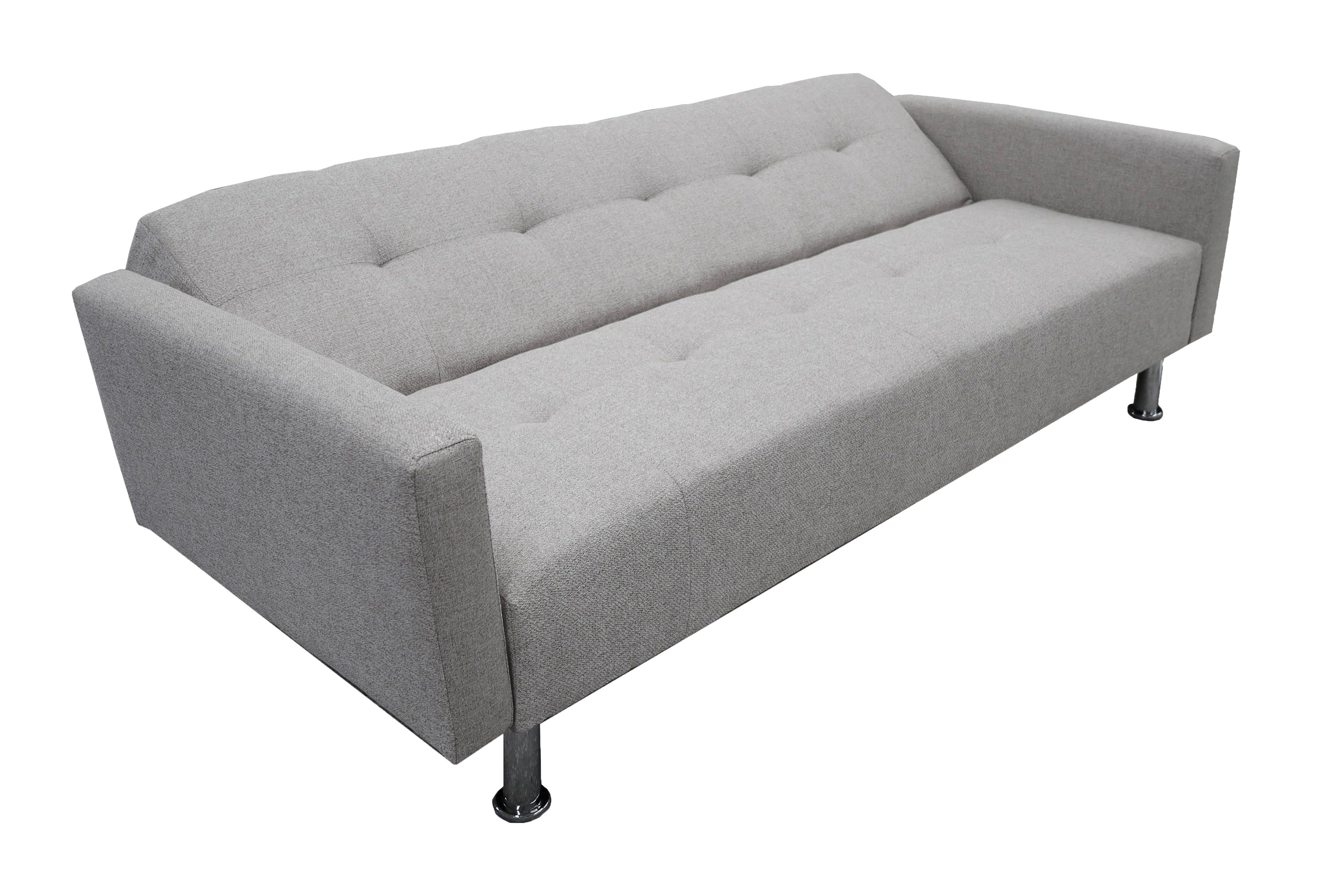 Sofa Cama Paris Lino Plata, Brazos plegables, El Bazar Store, Futon 3 posiciones