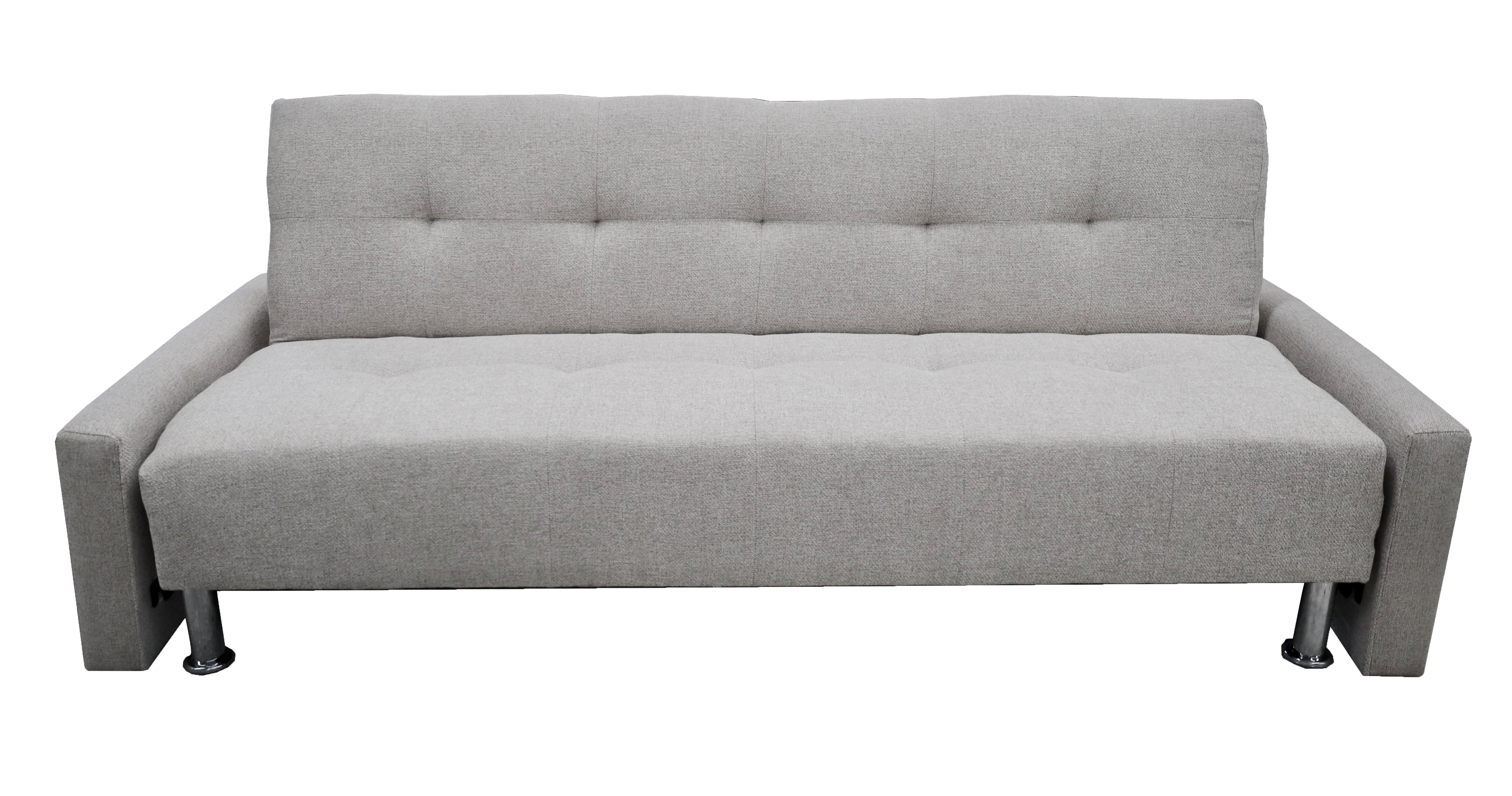 Sofa Cama Paris Lino Plata, Brazos plegables, El Bazar Store, Futon 3 posiciones