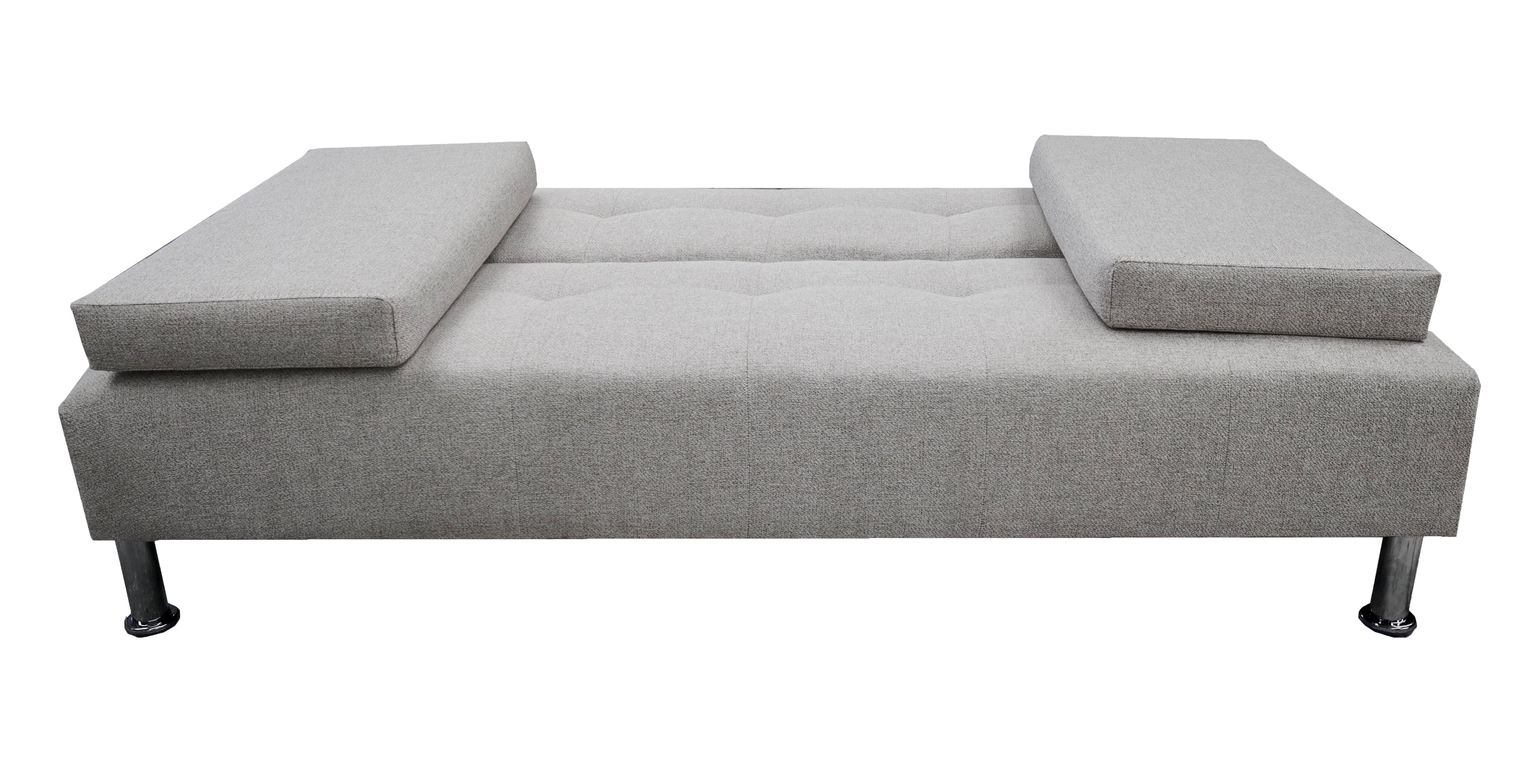 Sofa Cama Paris Lino Plata, Brazos plegables, El Bazar Store, Futon 3 posiciones