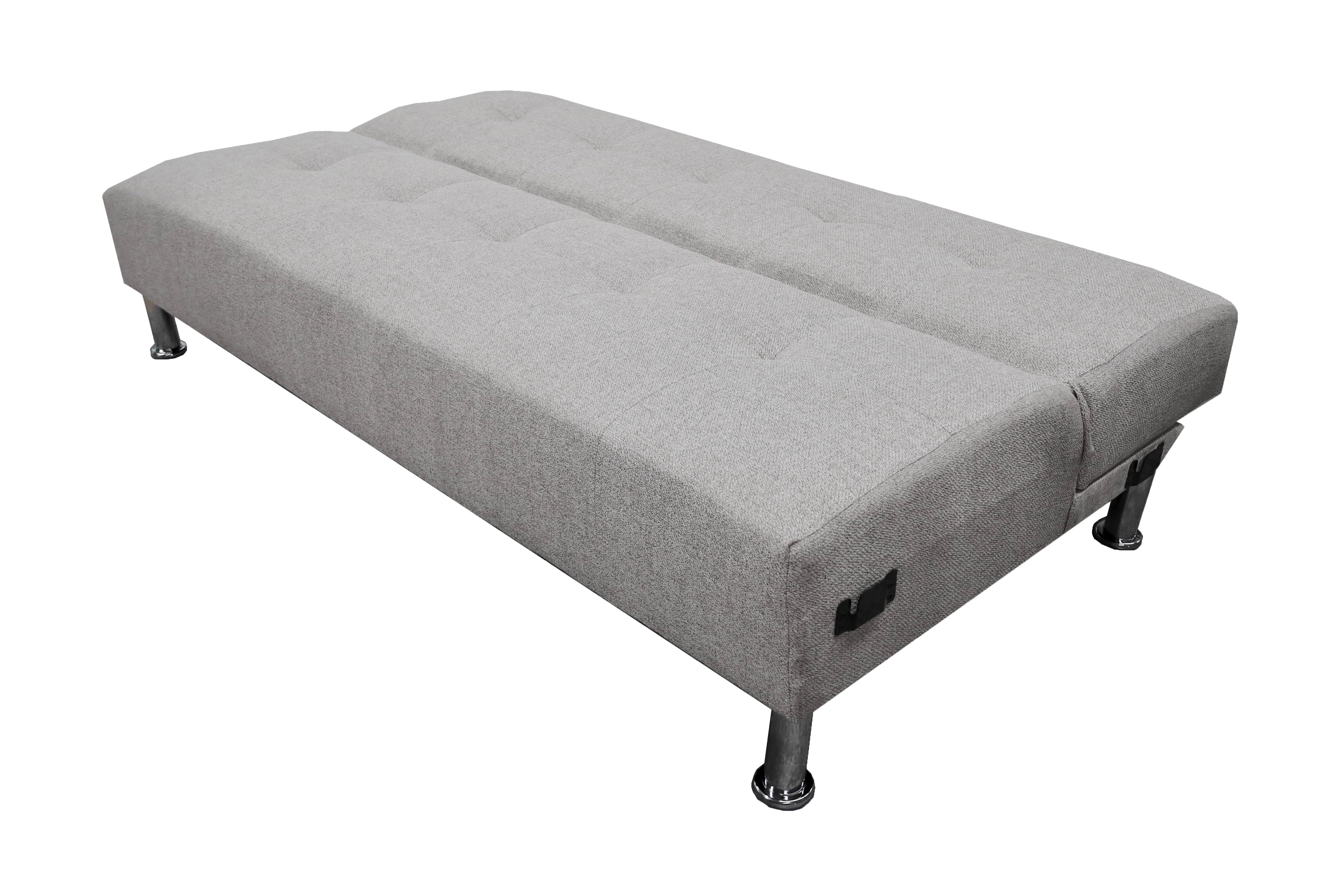 Sofá Cama Reclinable Vegas Lino Plata Futon 3 Posiciones, El Bazar Store