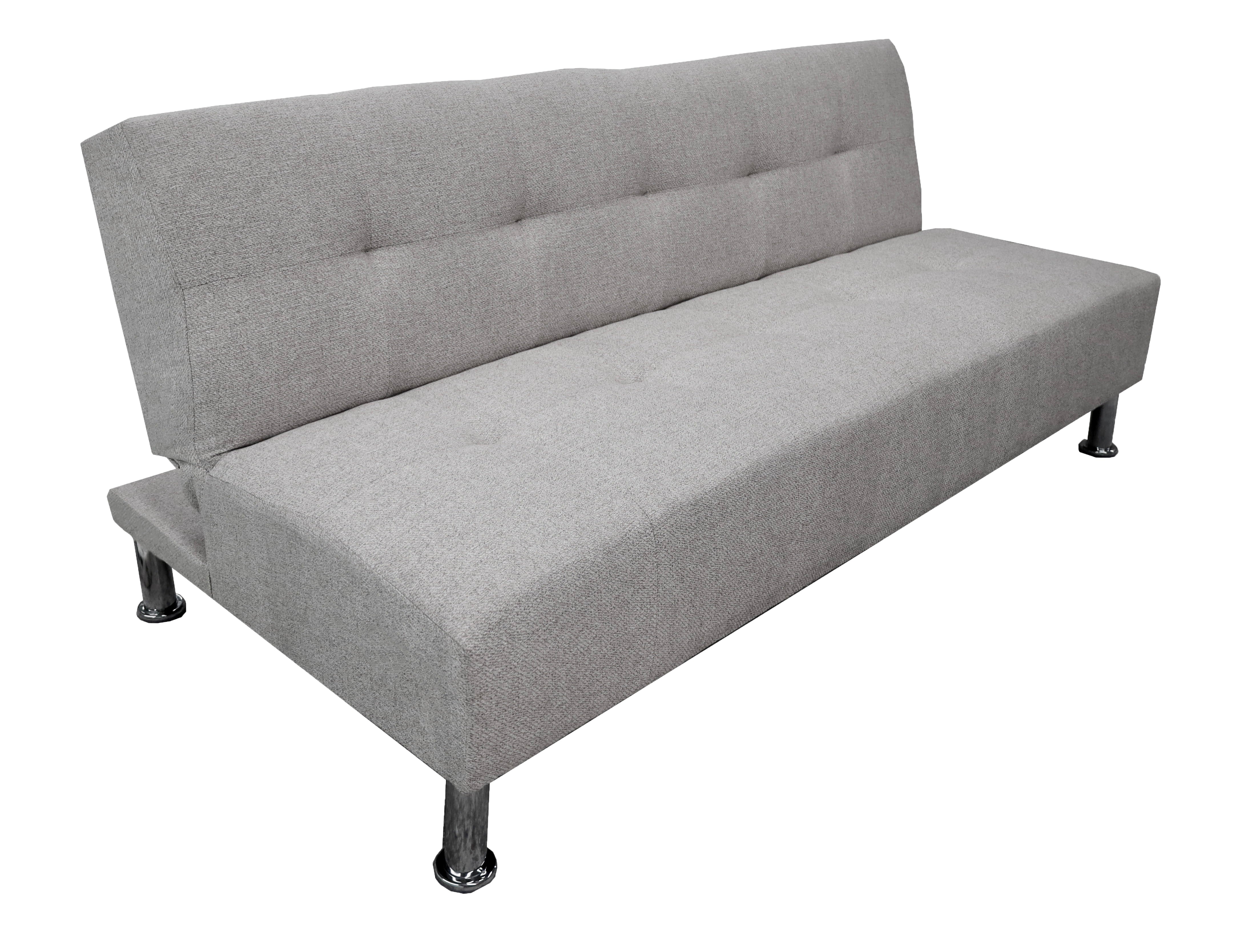 Sofa Cama Paris Lino Plata, Brazos plegables, El Bazar Store, Futon 3 posiciones