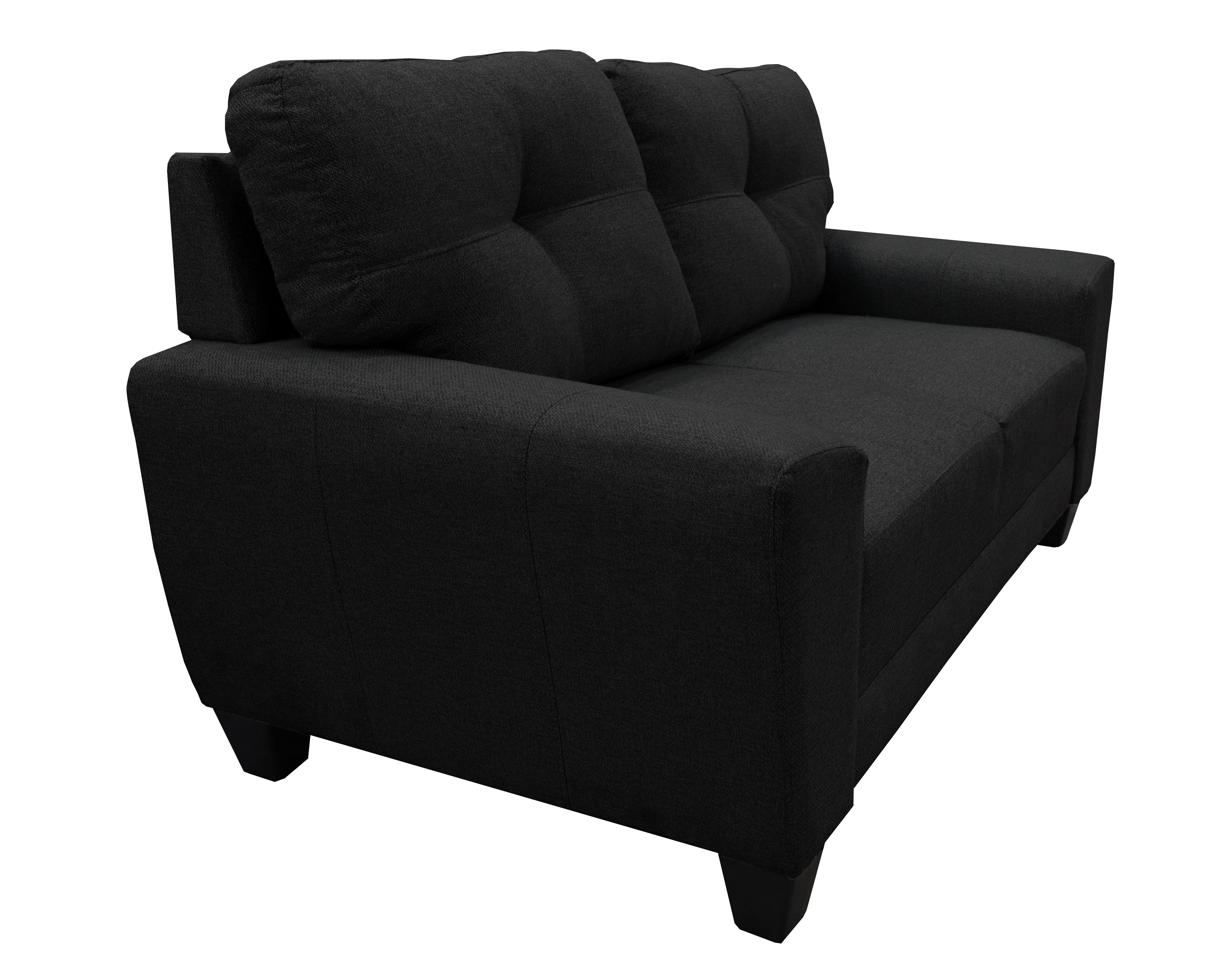 Sala Modular 3-2-1 El Bazar Store Sidney Gris Negro, Sofa, Love seat y sillon