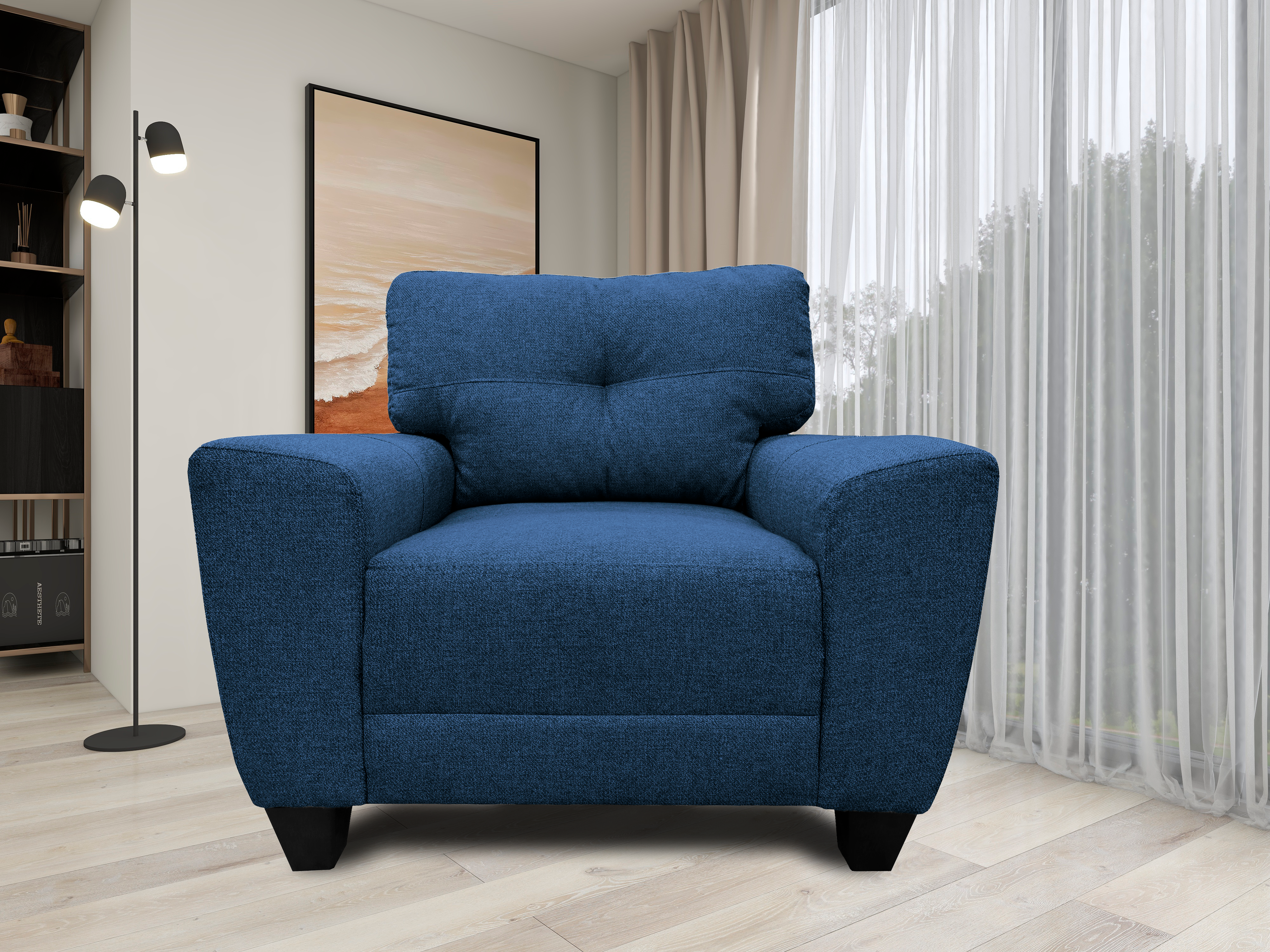 Sala Modular 3-2-1 El Bazar Store Sidney Azul marino, Sofa, Love seat y sillon