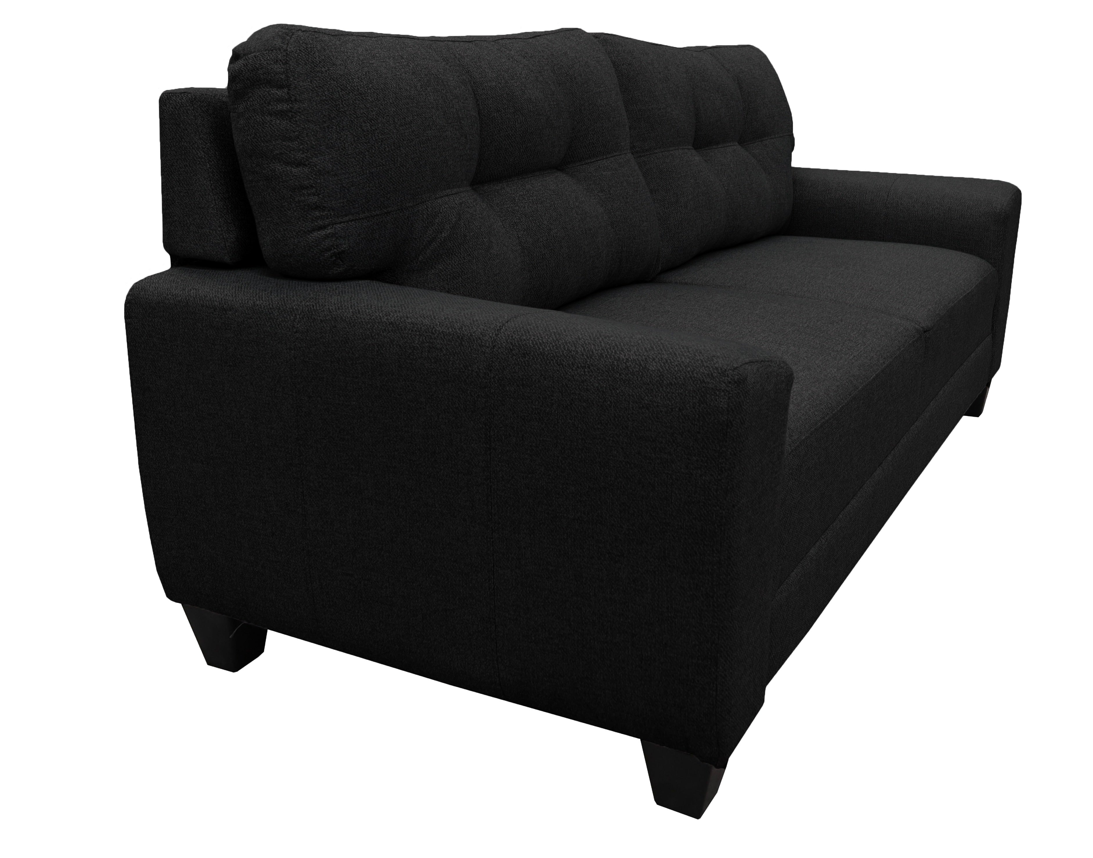 Sala Modular 3-2-1 El Bazar Store Sidney Gris Negro, Sofa, Love seat y sillon