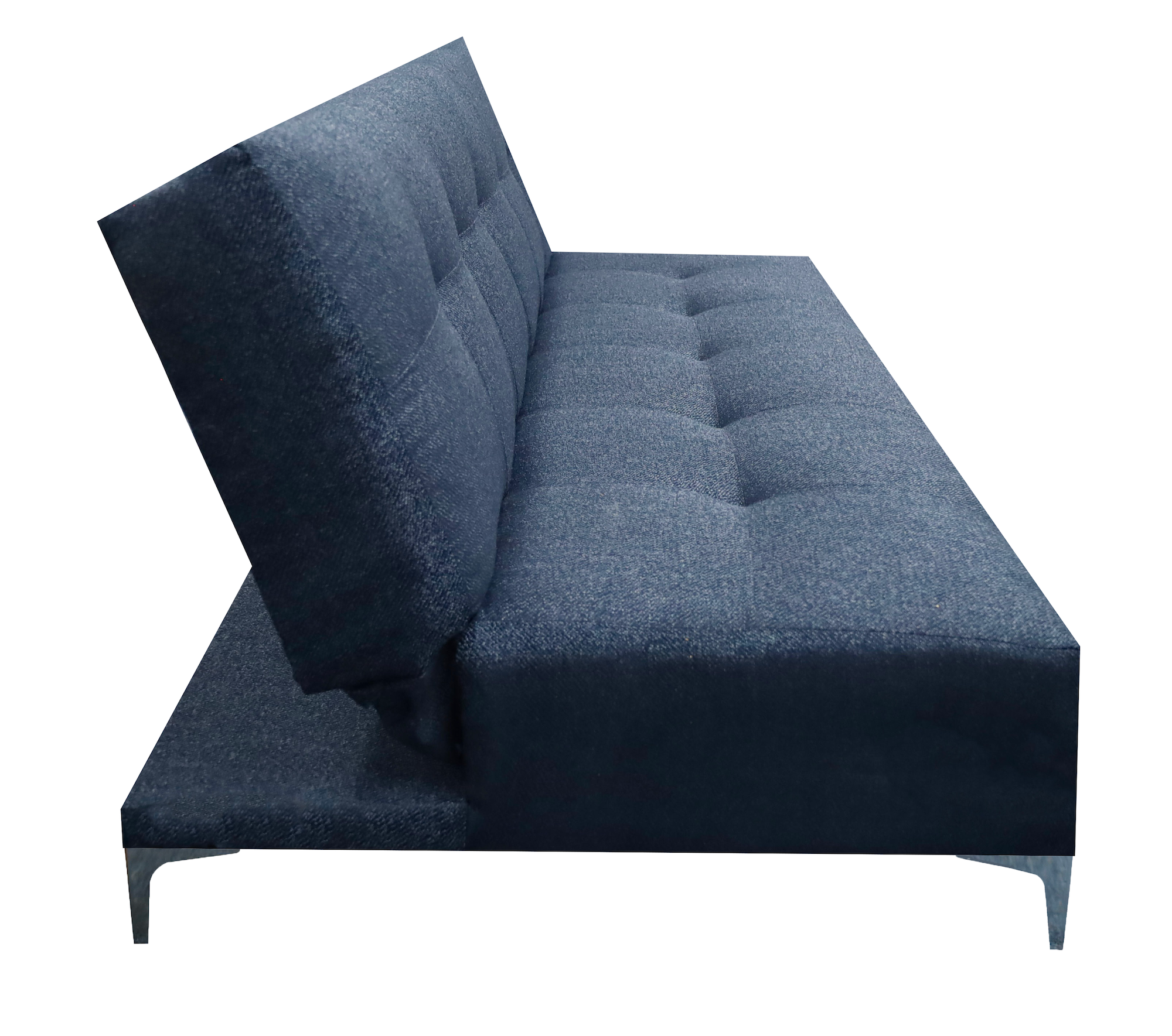 Sofá Cama Reclinable El Bazar Store Vegas Lino Azul Marino Futon 3 Posiciones