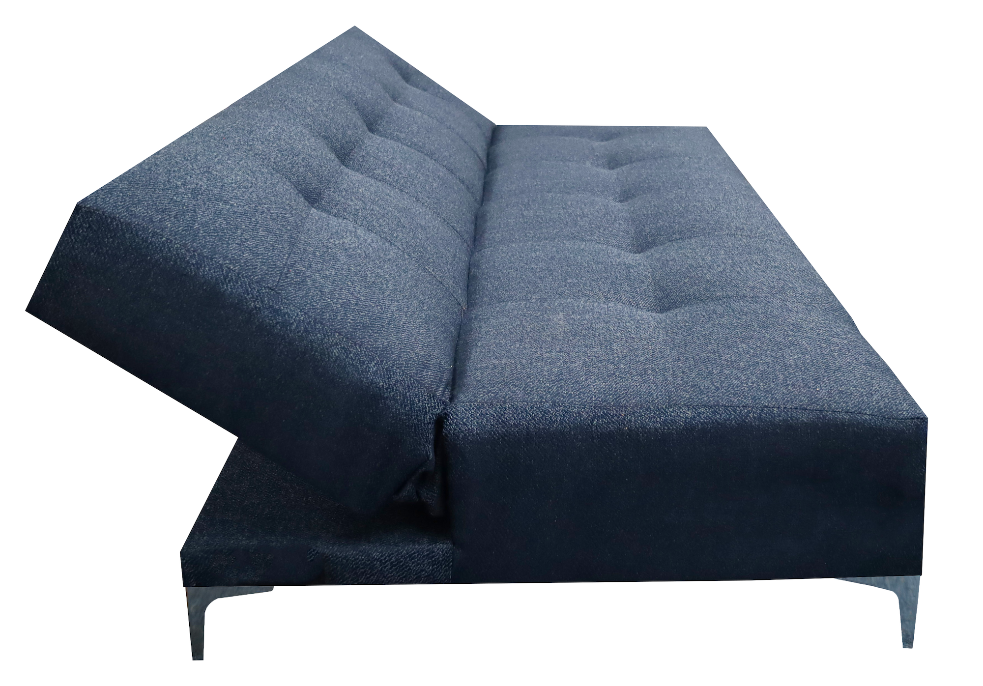 Sofá Cama Reclinable El Bazar Store Vegas Lino Azul Marino Futon 3 Posiciones