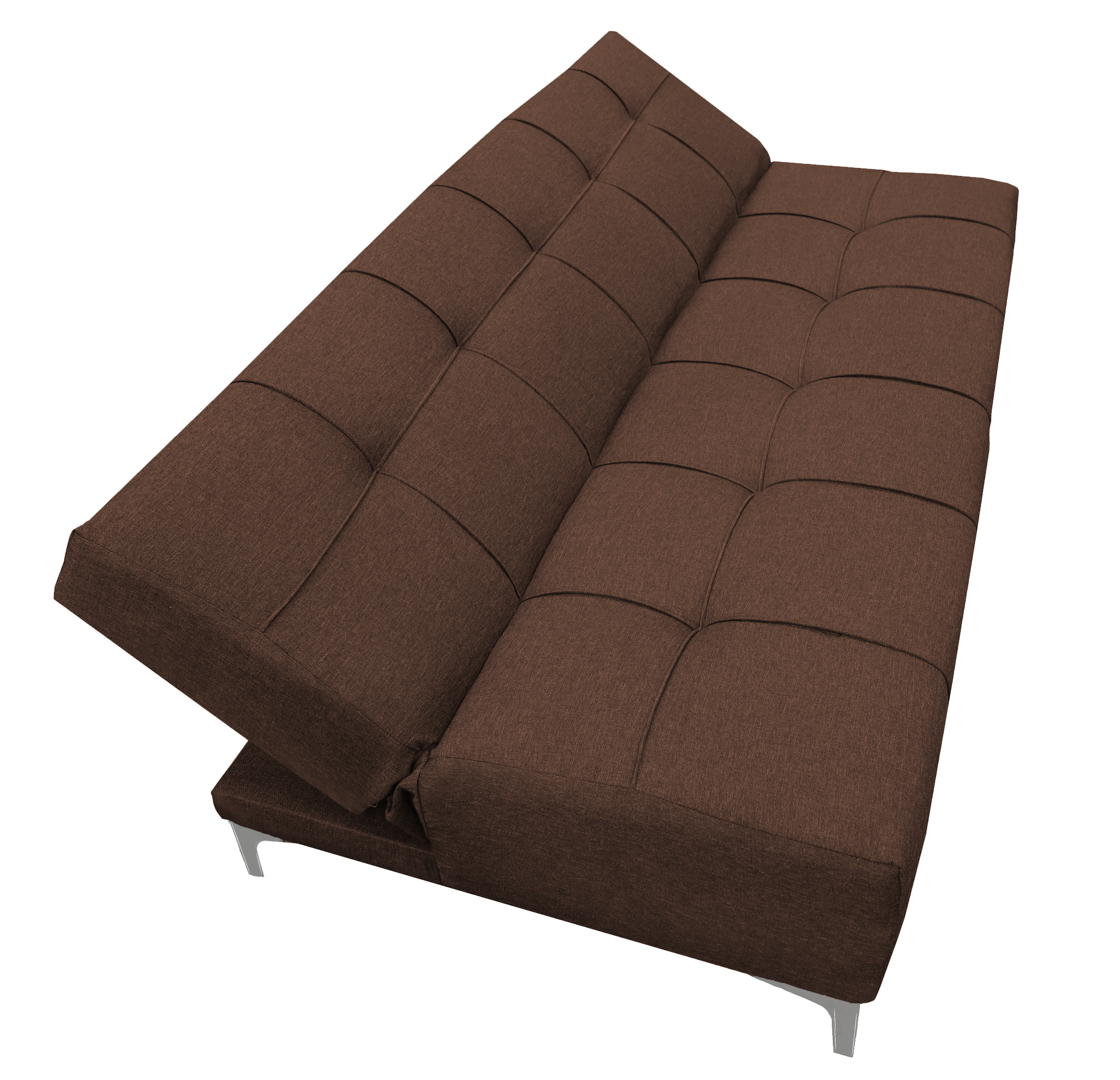 Sofá Cama Reclinable New York Lino Chocolate Futon 3 Posiciones, El Bazar Store