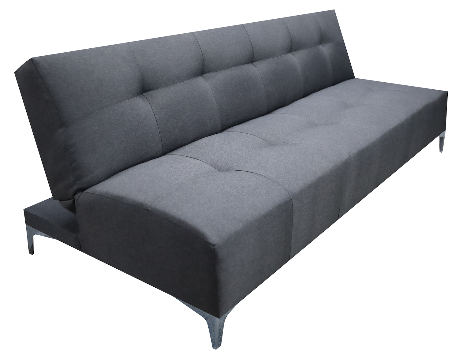 Sofá Cama Reclinable Vegas Lino Gris Oxford Futon 3 Posiciones, El Bazar Store