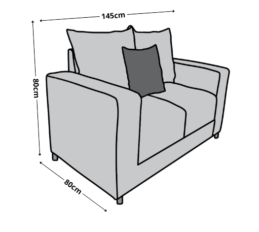 Sala Modular 3-2-1 El Bazar Store Miami Gris Oxford, Sofa, Love seat y sillon