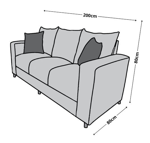 Sala Modular 3-2-1 El Bazar Store Miami Gris Oxford, Sofa, Love seat y sillon