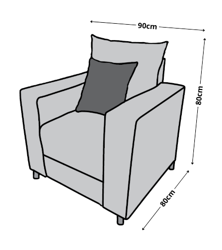 Sala Modular 3-2-1 El Bazar Store Miami Gris Oxford, Sofa, Love seat y sillon