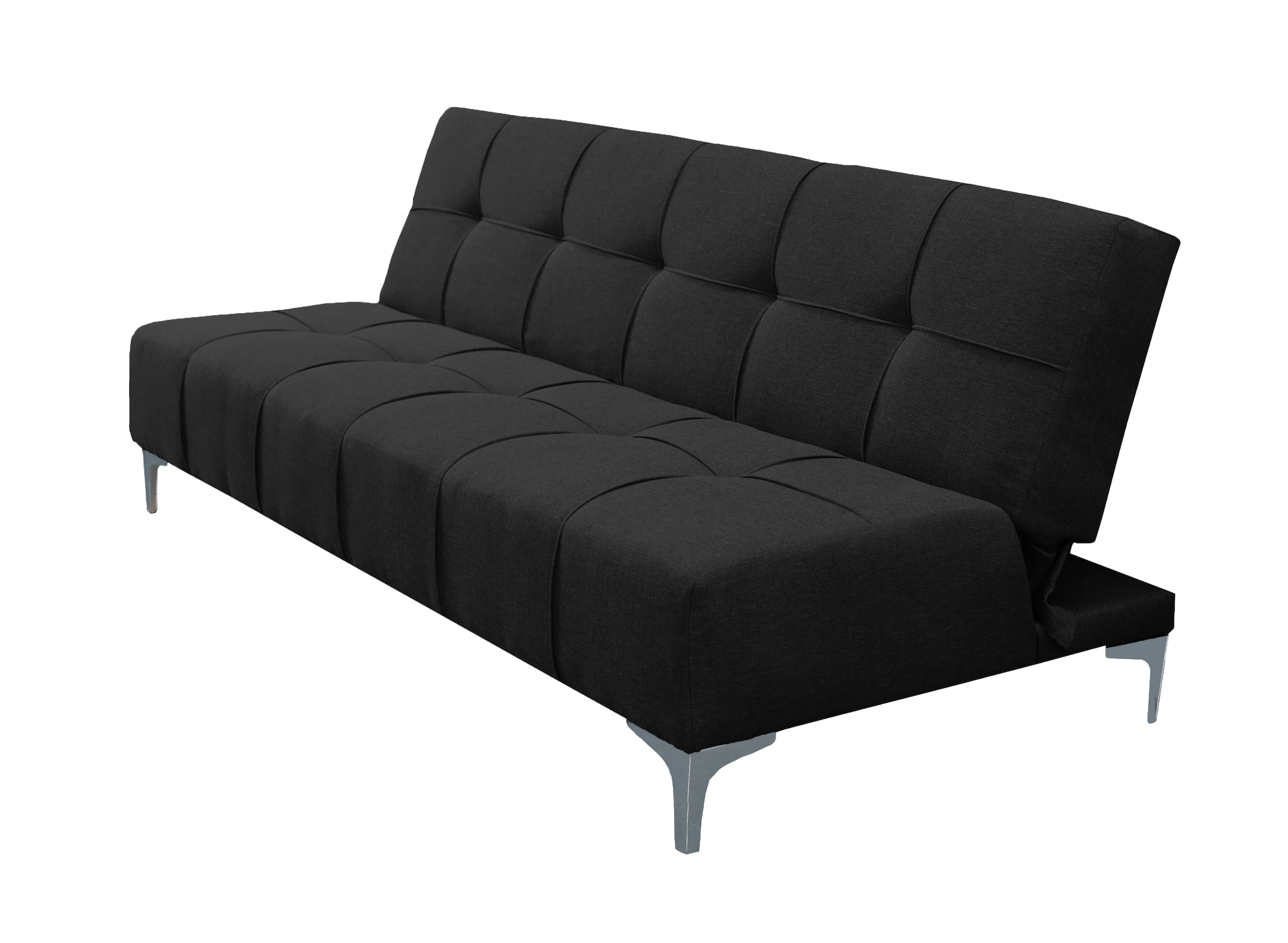 Sofá Cama Reclinable New York Lino Negro Futon 3 Posiciones, El Bazar Store